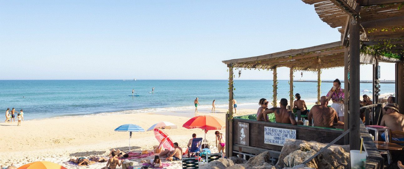 bar de praia aveiro sunset